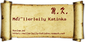 Müllerleily Katinka névjegykártya